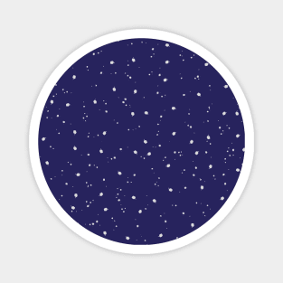 Pretty Indigo Speckled Pattern Magnet